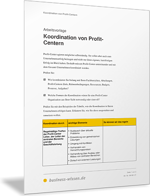 Koordination von Profit-Centern