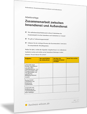 Zusammenarbeit zwischen Innendienst und Außendienst verbessern