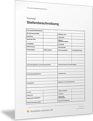 Stellenbeschreibung