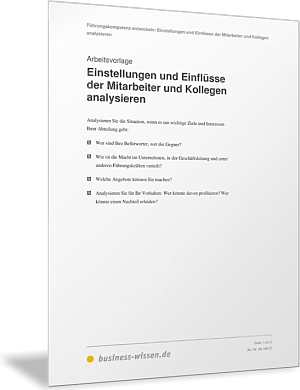 Einstellungen und Einflüsse der Mitarbeiter und Kollegen analysieren