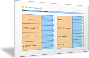 W-Fragen für die Prüfplanung im Qualitätsmanagement