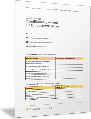 Konfliktanalyse und Lösungsentwicklung