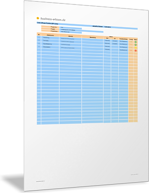 Liste offener Projektaufgaben