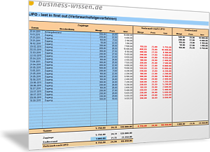 Lagerbestand nach LIFO-Methode berechnen