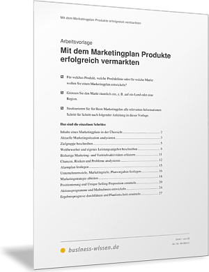 Mit dem Marketingplan Produkte erfolgreich vermarkten