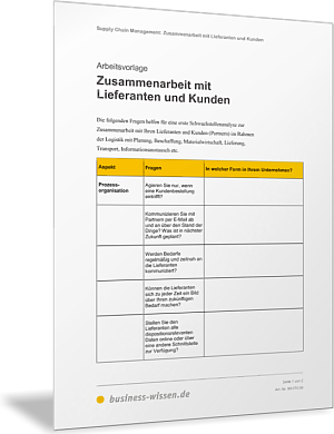 Zusammenarbeit mit Lieferanten und Kunden
