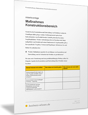 Maßnahmen Konstruktionsbereich