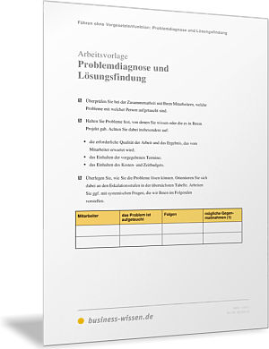 Führen ohne Vorgesetztenfunktion: Problemdiagnose und Lösungsfindung