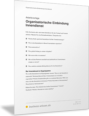 Organisatorische Einbindung des Innendienstes