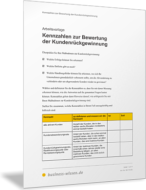 Kennzahlen zur Bewertung der Kundenrückgewinnung