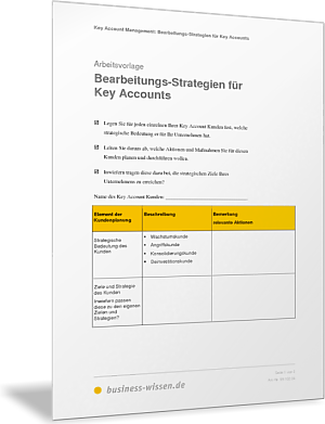 Bearbeitungs-Strategien für Key Accounts