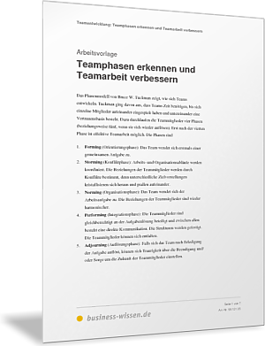 Teamphasen erkennen und Teamarbeit verbessern