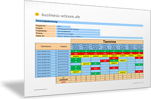 Terminabstimmung Projektbesprechungen, Telefonkonferenz und andere Meetings