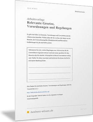 Relevante Gesetze, Verordnungen und Regelungen