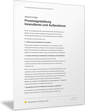 Prozesse zwischen Innendienst und Außendienst gestalten