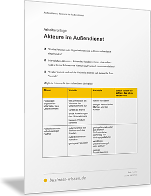 Akteure im Außendienst