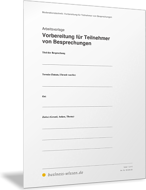 Sich als Teilnehmer auf Meetings und Besprechungen vorbereiten