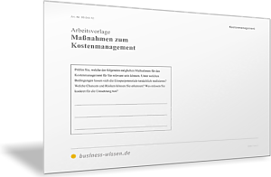 Maßnahmen zum Kostenmanagement