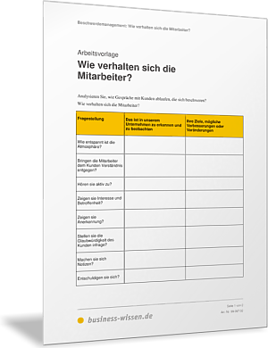 Wie verhalten sich Mitarbeiter bei Kundenbeschwerden?