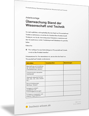 Überwachung Stand der Wissenschaft und Technik