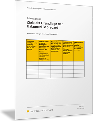 Ziele als Grundlage der Balanced Scorecard erläutern