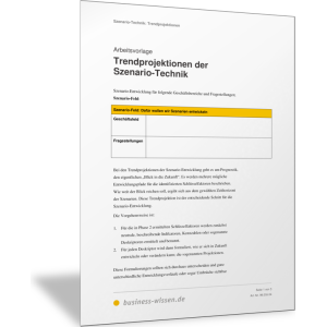 Trendprojektionen der Szenario-Technik