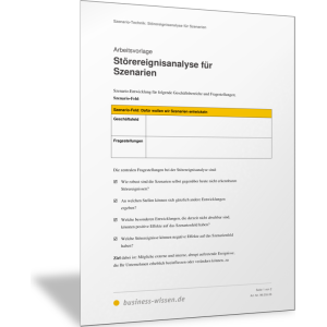 Störereignisanalyse für Szenarien