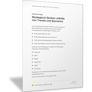 Strategisch Denken mithilfe von Trends und Szenarien