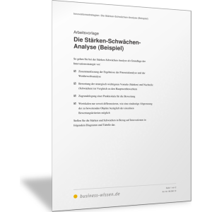 Beispiel für ein Stärken-Schwächen-Profil eines Unternehmens