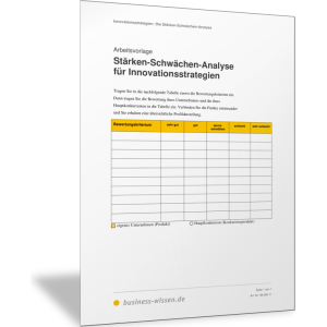 Stärken-Schwächen-Analyse für Innovationsstrategien