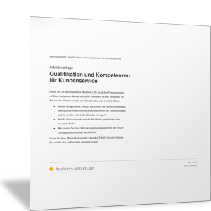 Qualifikation und Kompetenzen für Kundenservice planen