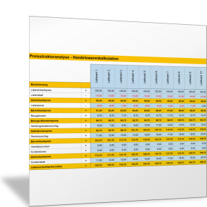 Preisstrukturanalyse - Kalkulation Handelsware