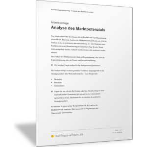 Anleitung: Marktpotenzial ermitteln