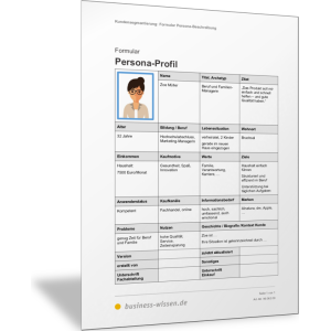 Daten und Informationen für die Persona-Beschreibung erfassen