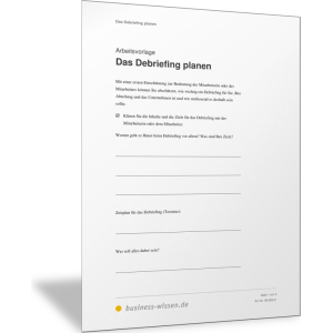 Das Debriefing planen