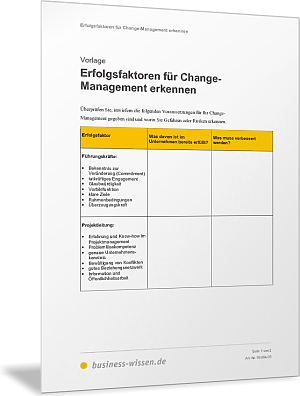 Erfolgsfaktoren für Change-Management erkennen