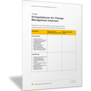 Erfolgsfaktoren für Change-Management erkennen