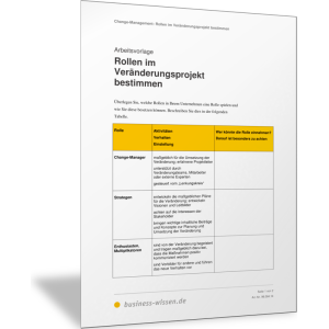Rollen im Veränderungsprojekt bestimmen