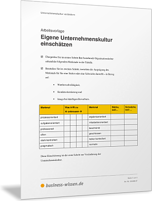 Eigene Unternehmenskultur einschätzen