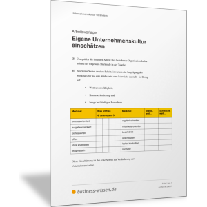 Eigene Unternehmenskultur einschätzen