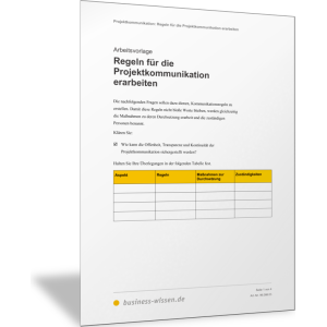 Regeln für die Projektkommunikation erarbeiten