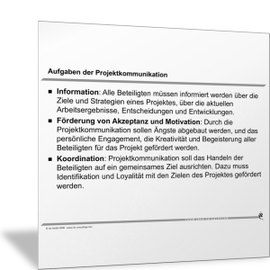 Präsentation: Ziele, Erfolgsfaktoren und Aufgaben der Projektkommunikation
