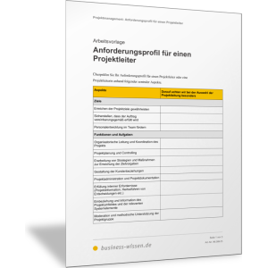 Anforderungsprofil für eine Projektleitung
