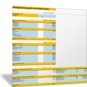 Einfache Erfolgsrechnung für ein Profit-Center