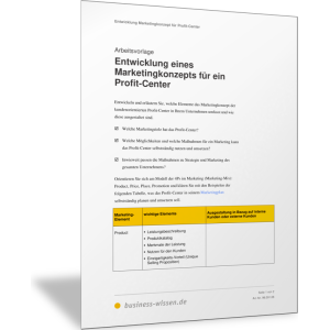 Entwicklung eines Marketingkonzepts für ein Profit-Center