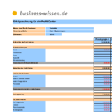 Erlöse und Kosten im Profit-Center ermitteln und Kennzahlen berechnen
