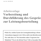 Mitarbeitergespräch zur Leistungsbeurteilung vorbereiten und führen