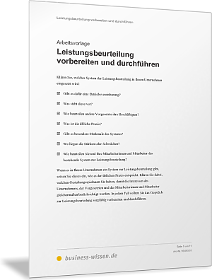 Leistungsbeurteilung vorbereiten und durchführen