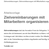 Zielvereinbarungen mit Mitarbeitern organisieren