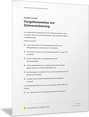 Vorgehensweise zur Zielvereinbarung mit Mitarbeitern